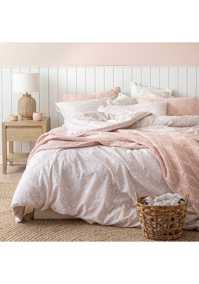 Dahlıa Bambu Extra King Size Nevresim Seti 260x220 Cm Pudra/ekru