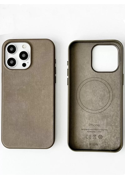 Newface Apple İphone 15 Pro Max Kılıf Karen Magsafe Kapak - Kahverengi