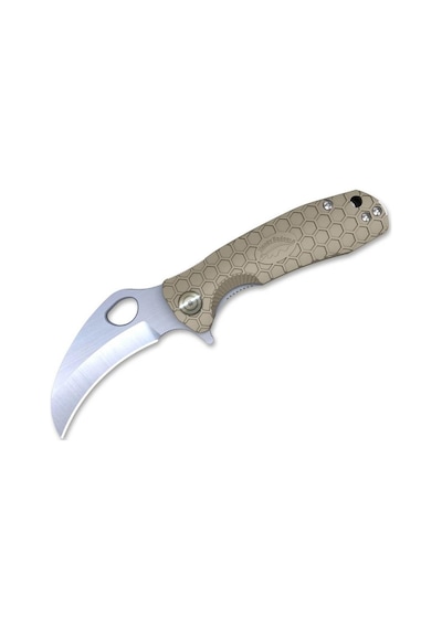 Honey Badger Claw D2 Medium Tan Plain Kamp Çakı Kahverengi