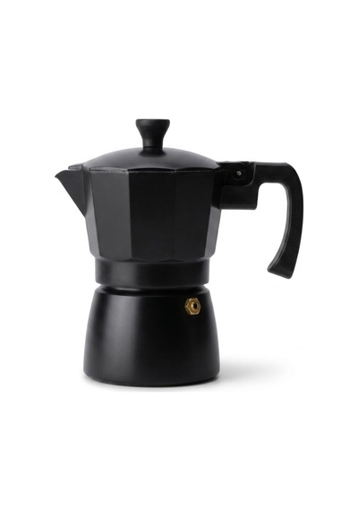 Deconox Siyah Moka Pot 3 Fincanlık, 180 Ml Alüminyum Espresso Dem