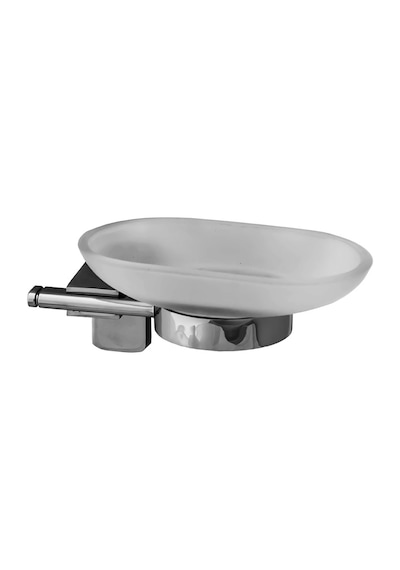 Tema Banyo Premium Cam Katı Sabunluk Duvara Monte Krom 71003