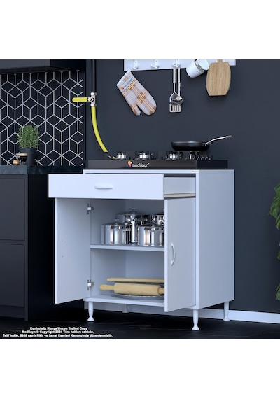 Modilayn Birce Xxl Set Ocak Altı Dolabı 75x88x56 Cm Boyutlarında 2 Kapak 1 Raf Ve 2 Göz Bölmelidir Beyaz Modilayn Birce Xxl Set Ocak Altı Dolabı 75x88x56 Cm Boyutlarında 2 Kapak 1 Raf Ve 2 Göz Bölmelidir Beyaz
