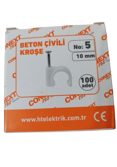 Conext Beton Çivili Kroşe No:5-10 Mm-100'lü Paket
