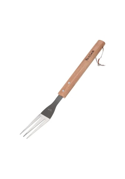 Vaggan Izgara Çatalı Ahşap Saplı Çelik 38 Cm