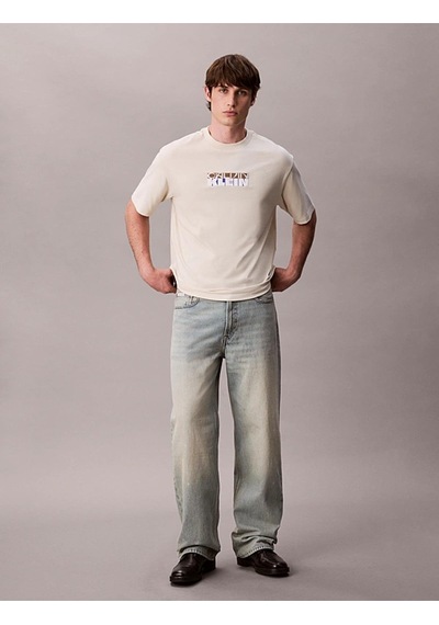Calvin Klein Erkek Pamuklu Bisiklet Yaka Kısa Kollu Beyaz T-shirt Lv04rd808g-yae-10169 Beyaz