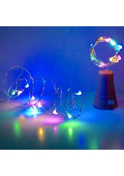 6'li Paket Güneş Enerjili Şarap Şişesi Işıkları, 20 Led Su Geçirmez Bakır Mantar Güneş Işığı Düğün, N Diğer