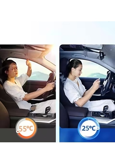 Techmrt Oto Ön Cam Güneş Koruma Katlanabilir Isı Yalıtımı Ford Focus Toyota Corolla Skoda Superb Dac
