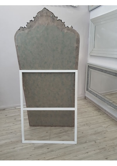 Ayna Denizi Princess White Model Beyaz Renk Dekoratif Ayaklı Boy Aynası Beyaz