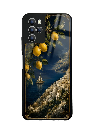 Omix X700 Lemon Coast Dream Tasarımlı Glossy Telefon Kılıfı Blue