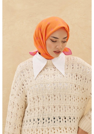 Silk Home Olinda Eşarp - Turuncu Fuşya - Turuncu Fuşya