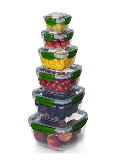 6'lı Set Master Kare Saklama Kabı 275 Ml - 500 Ml - 900 Ml - 1500 Ml - 2400 Ml - 3750 Ml 001
