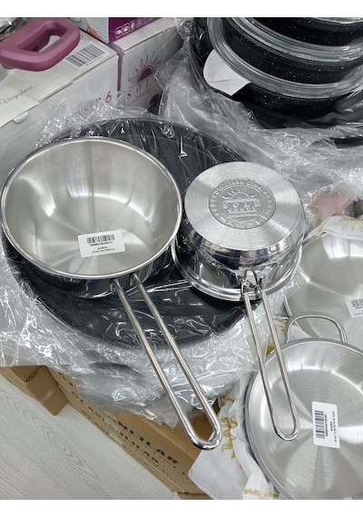 2li Sütlük Derin Sos Tavası Sole 14 Cm Ve 16 Cm Kapsül Tabanlı Metalik