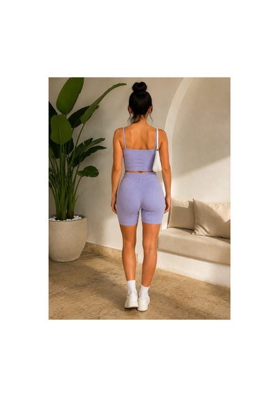 Unika Boutique Kadın Şortlu Kaşkorse Takım Mor