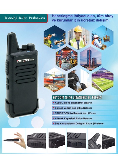 Zetcom El Telsizi Pmr N4446 Tekli