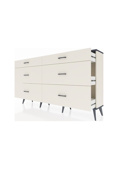 Arges Konsol 6 Çekmeceli 176x30x99 Aytaşı-antrasit/aytaşı Antrasıt/aytası - Aytası