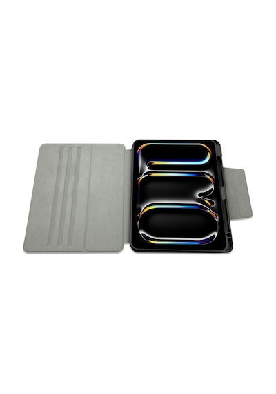Apple Uyumlu iPad  Air 13 2024 Pu Ayrılabilir Kalem Bölmeli Standlı Kılıf Raptic Spin Detachable Folio Siyah