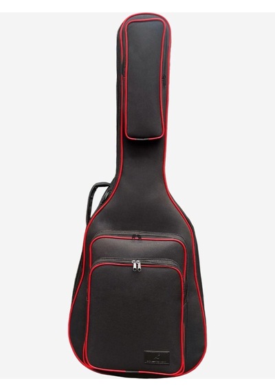 Klasik Gitar Çantası-kılıf-siyah-kırmızı Fitil-gtrsiyahred001