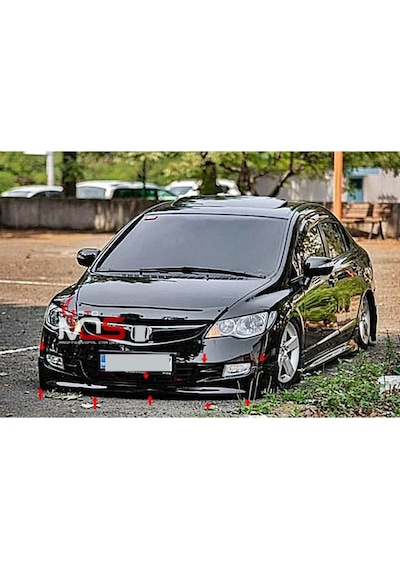 Honda Civic Fd6 Uyumlu Ön Tampon Eki Karlık Makyajsız Kasa Fiberglass Boyasız