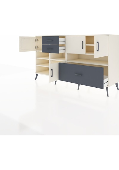 Kronos Konsol 7 Raflı 3 Çekmeceli 4 Kapaklı 176x59x99 Aytaşı-ayta Aytaşı-aytaşı/antrasit