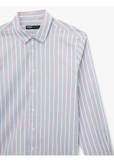 Koton Regular Fit Klasik Yaka Poplin Pamuklu Uzun Kollu Çizgili Gömlek Kırmızı Çizgili 6sam60050nw Koton Regular Fit Klasik Yaka Poplin Pamuklu Uzun Kollu Çizgili Gömlek Kırmızı Çizgili 6sam60050nw