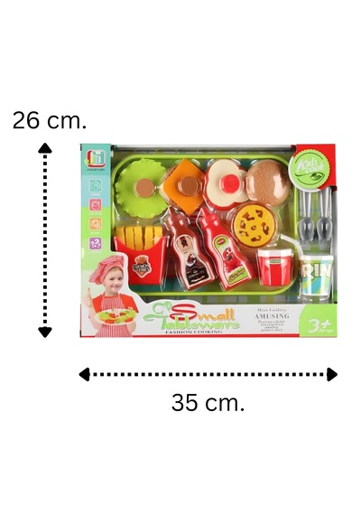 Oyuncak Hamburger Yapma Seti - 15 Parçalı Burger Yapma Oyunu 01