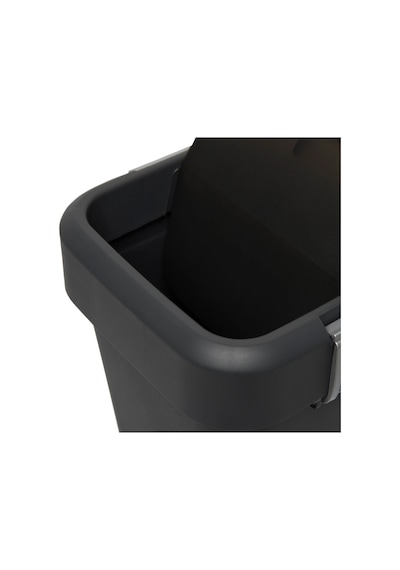 Technow Motek Cob-412b 40 Litre Kilitli Hassas Kapaklı Çöp Kutusu Gri