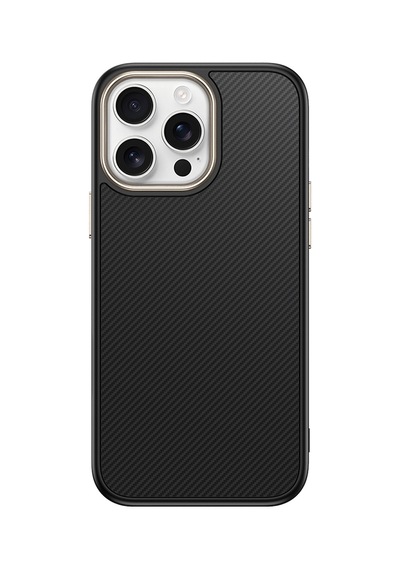 Nihcase Apple Uyumlu iPhone 15 Pro Max Kılıf M-safe Manyetik Şarj Karbon Fiber Görünüm Antina Kapak