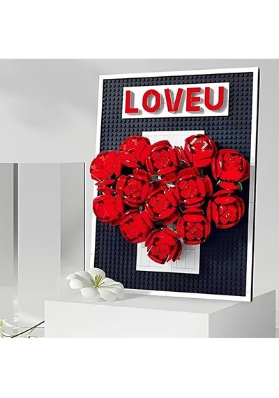 Toysan Flowers Loveu Gül Çiçekli Çerçeve Yapı Blok Seti 848 Parça 1051