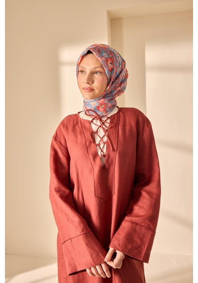 Silk Home Soft Eşarp 73090-18 Bebe Mavi, Yavruağzı, Somon, Sarı