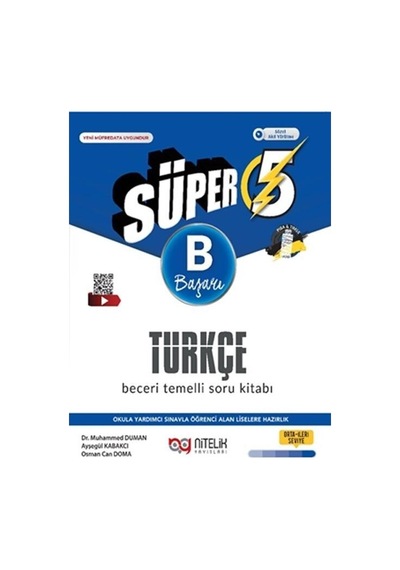 Nitelik 5.sınıf B Süper Türkçe Beceri Temelli Soru Kitabı Yeni