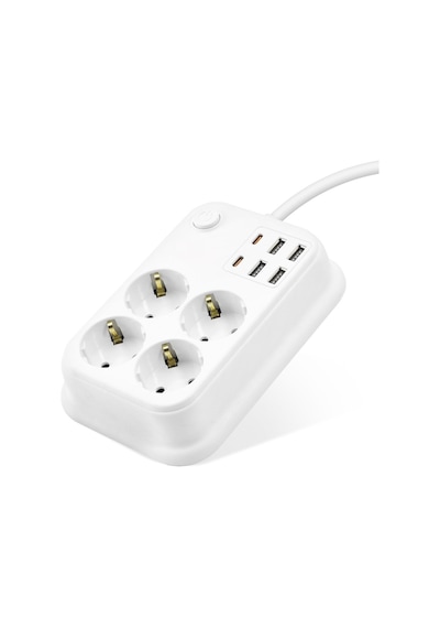 Büro Ev Ofis Hediyesi İçin 2mt 4priz 4usb 2typec Anahtarlı Termal Akım Korur Uzatma Kablosu Diğer