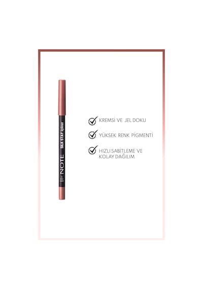 Note Cosmetics Silk Stay Lipliner Suya Dayanıklı İpeksi Dudak Kalemi - 04 Berry Rose - Nude
