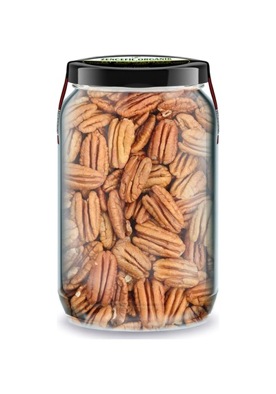 Zencefil Organik Pikan Cevizi İçi Bi Kavanoz 660 Cc. Cam Kavanozda Saf Katkısız Pikan Ceviz İç Pecan Nuts 2.8 L