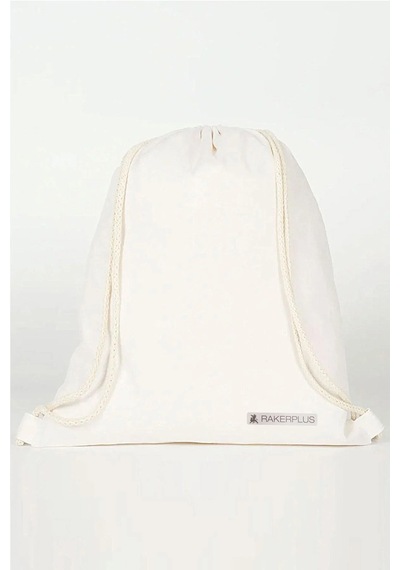 Rakerplus Krem 35x40 Cm Unisex Ham Bez Büzgülü Sırt Ayakkabı Çantası Natural