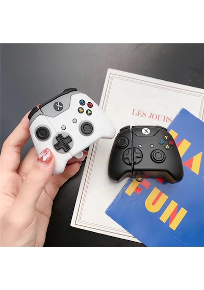 E2M Apple Uyumlu AirPods Pro Kılıf Joystick Beyaz