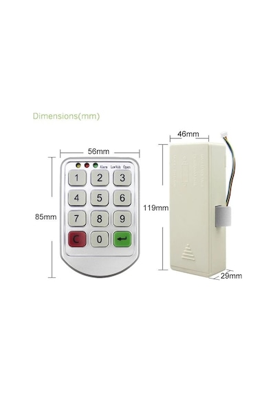 Lockway Elektronik Cekmece Dolap Kilidi Gri