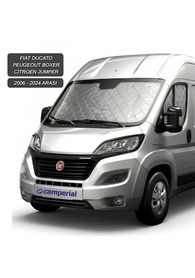 Motokaravan Ön Ve Yan Camlar İçin Isı Yalıtım Güneşlik Fiat Ducato Peugeot Boxer Citroen Jumper