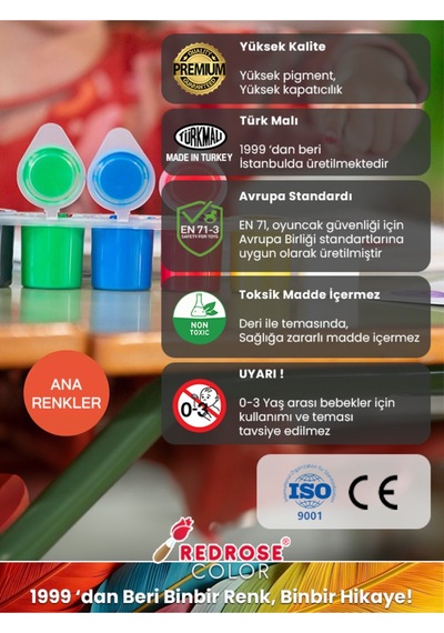 Red Rose Mavi Parmak Boyası 60 ML