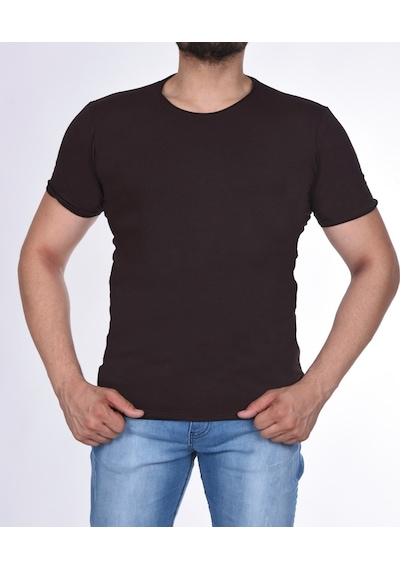 Black Steel Süprem Kısa Kol Pis Dikiş Slimfit Düz Tshırt-1884 (475206768)
