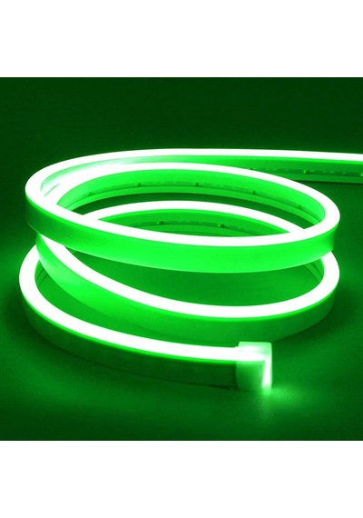 12V Esnek Neon Şerit Led 5 Metre - Yeşil