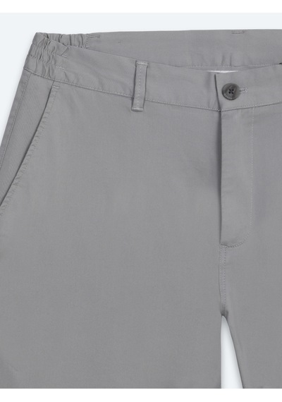 Kip Gri Dokuma Jogging Fit Casual Pamuk Karışımlı Pantolon Gri -