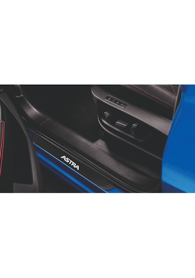 Opel 2010-2015 Astra J Old Karbon Kapı Eşiği 4 Parça Krom Yazılı