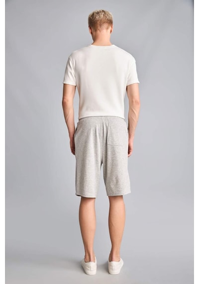 Defacto Baggy Fıt Beli Lastikli Bağlamalı Gri Melanj Şort G4184ax26smgr369 Gri-gr369