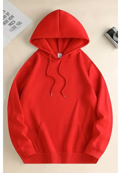 Uyguntarz Starry Sky Baskılı Unisex Oversize Sweatshirt Kırmızı
