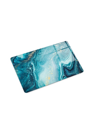 Cam Kesme Tablası - Cam Kesme Tahtası Turkuaz Desen 20cm X 30
