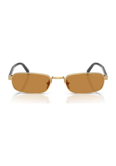 Prada Pr B54s 5ak50p 54 Unisex Dikdörtgen Gold Metal Güneş Gözlüğü Altın