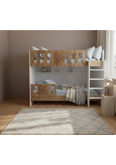 Okyanus Mdf Üstten Merdivenli İkili Ranza Çb 2 90 x 190 CM