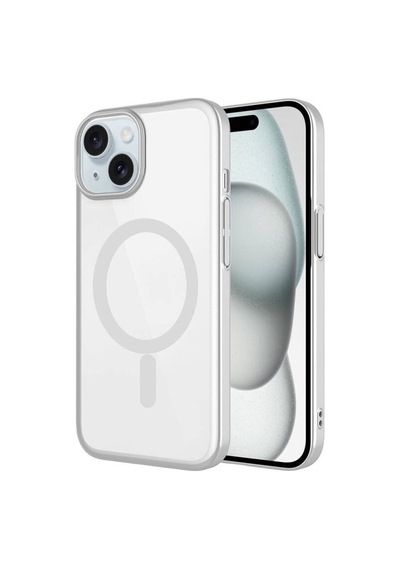Nihcase Apple Uyumlu iPhone 15 Kılıf Wireless Şarj Özellikli Sert Pc Mat Riksos M-safe Kapak