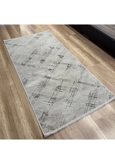 Hoom Rugs Cotton 1137 Bej Yıkanabilir Antibakteriyel Modern Halı Bej