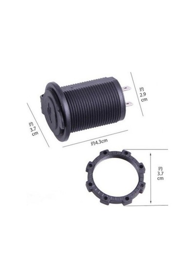 Montajlanabilir Araba Tekne İçin Dual Usb Şarj Soketi 5v 2.1a 12-24v